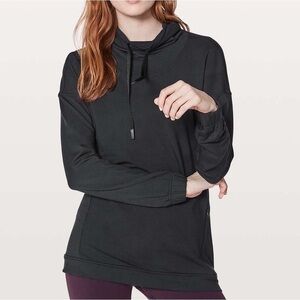 Lululemon Twisted & Tucked Long Sleeve French Terry Hoodie size 4 in Black
